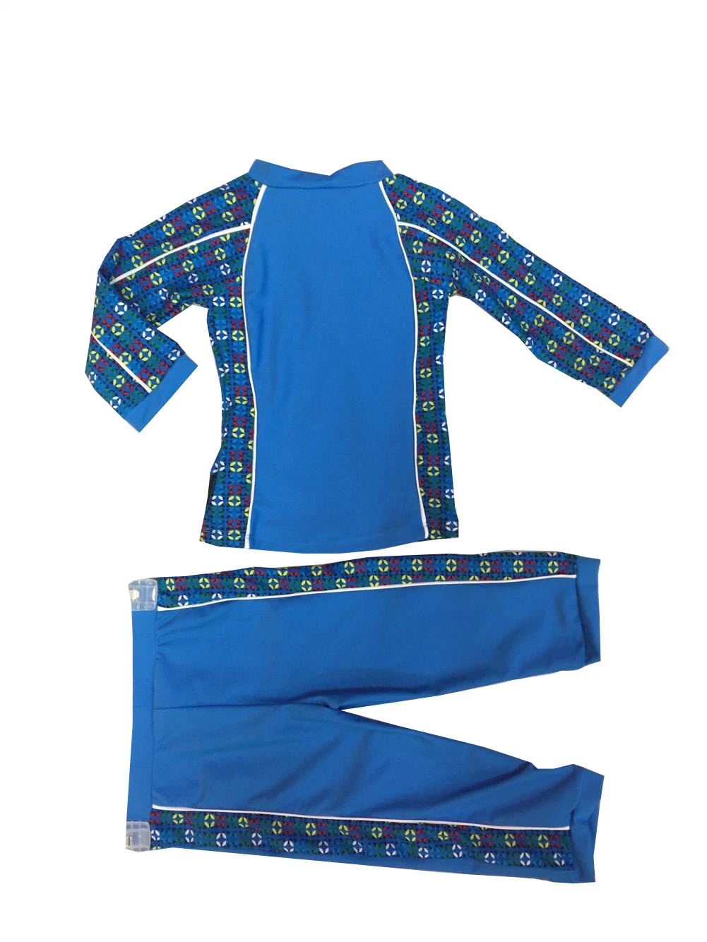 Maillot de bain deux pièces du garçon Swimwwear Toddler/ Big Kid Short Sleeve Rash Guard Sunsuit nager Shirt Protection solaire et les lignes 2 à 8 ans