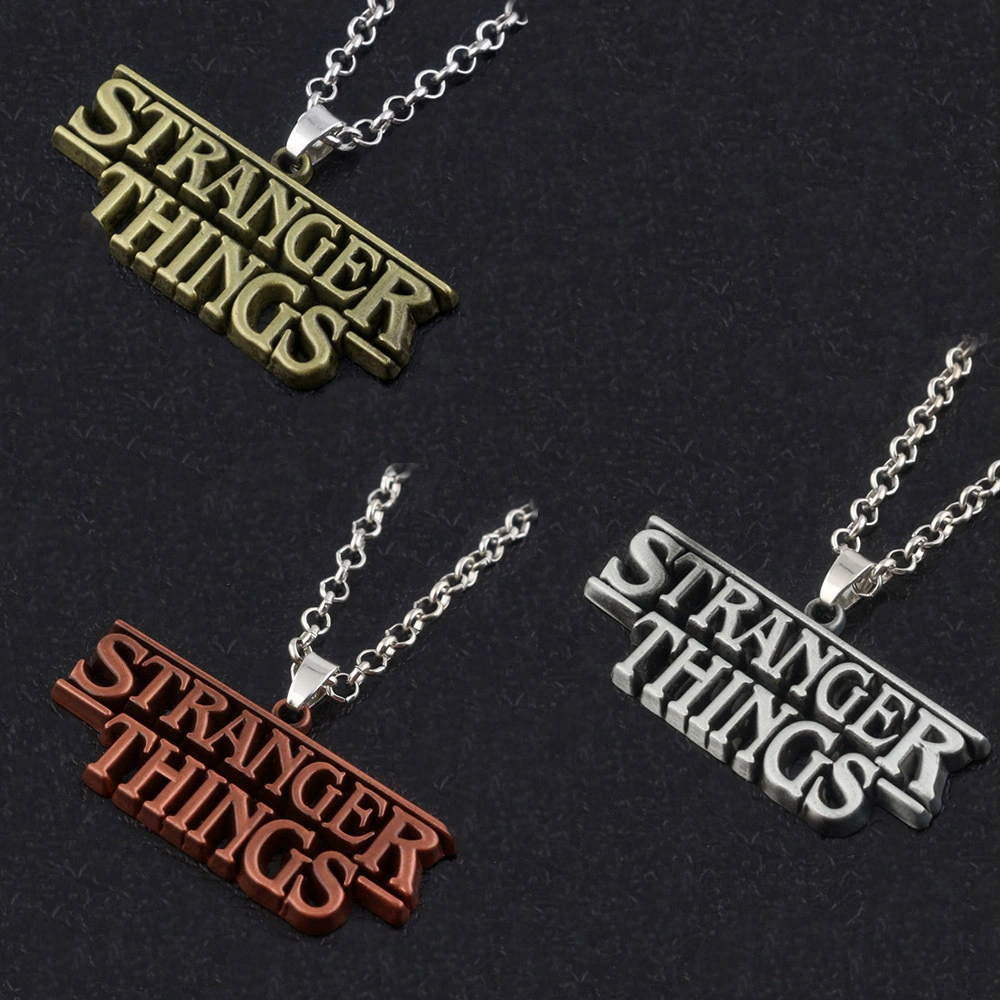 High quality/High cost performance  Metal Key Rings Strange Things Custom Design 3D Fashion Metal Enamel Necklace