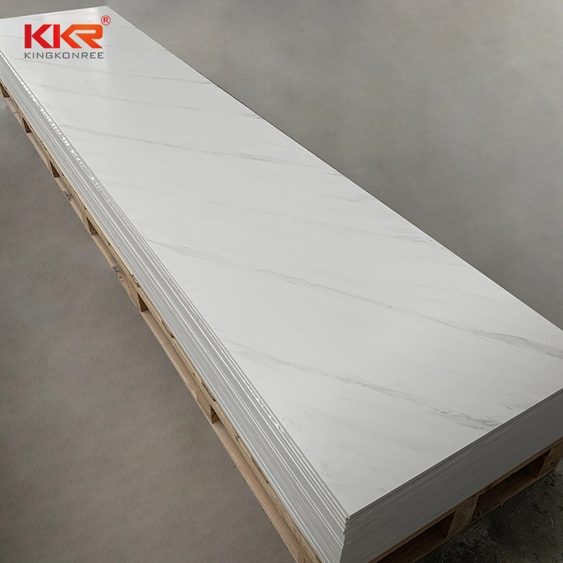 Textura mármol material de construcción Counter Top Vanity Top superficie sólida Lámina acrílica