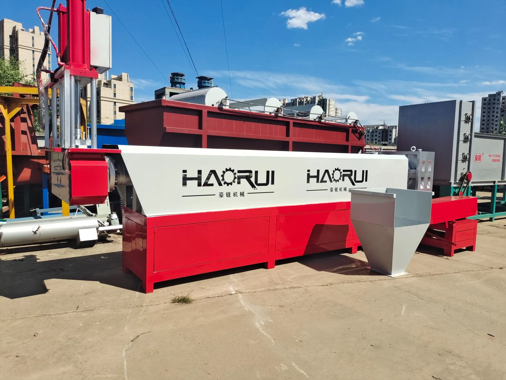 Haorui Energy Saving Waste Plastic Film Pelletizer Cutter Pelletizing Machine