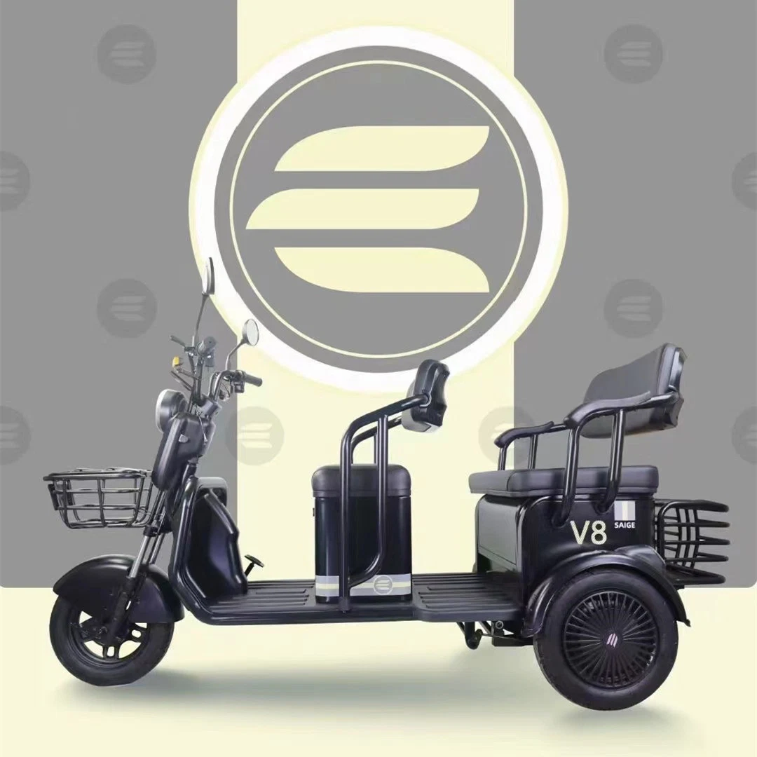 Vélo tricycle électrique de marque Saige 3 roues pour 2-3 personnes