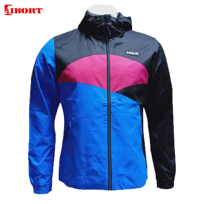 Aibort Custom 100% Polyester Waterproot Sport Men Running Windbreaker Jacket