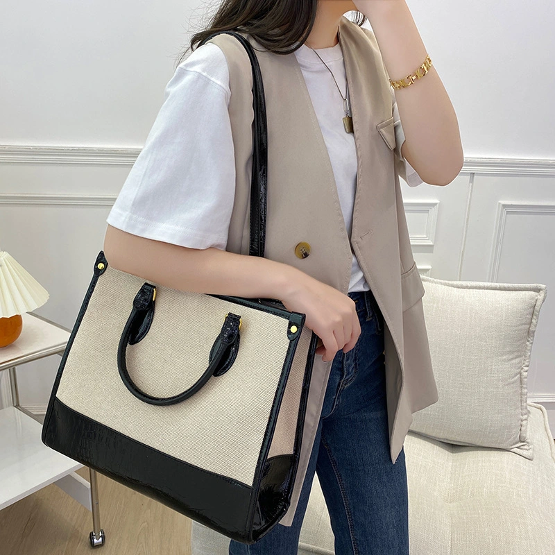 Canvas Tote Bag Women&prime; S Shopping Bag Leather Handbag Lady Handbag Women Handbag Ladies Handbag Women Laptop Bag Handbag Shoulder Bag