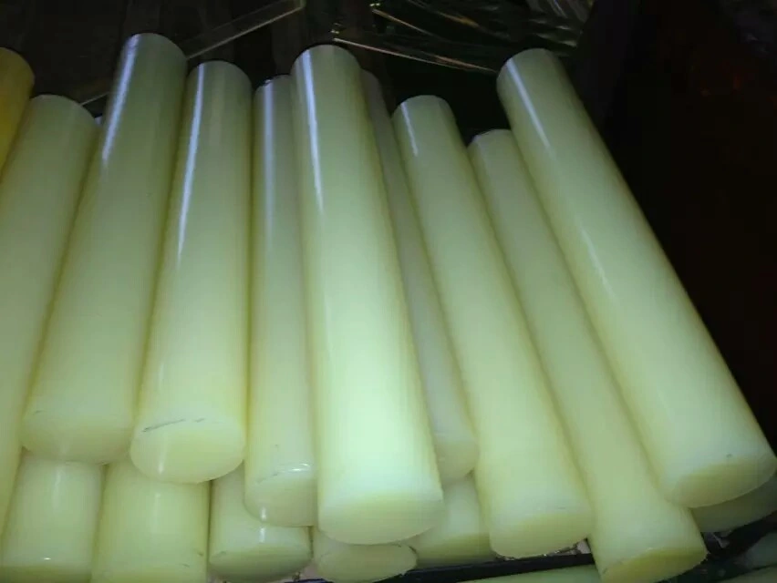 Light Yellow Color Polyurethane Rods, PU Rod, Polyurethane Bar, PU Bar with 80-90shore a for Good Sale