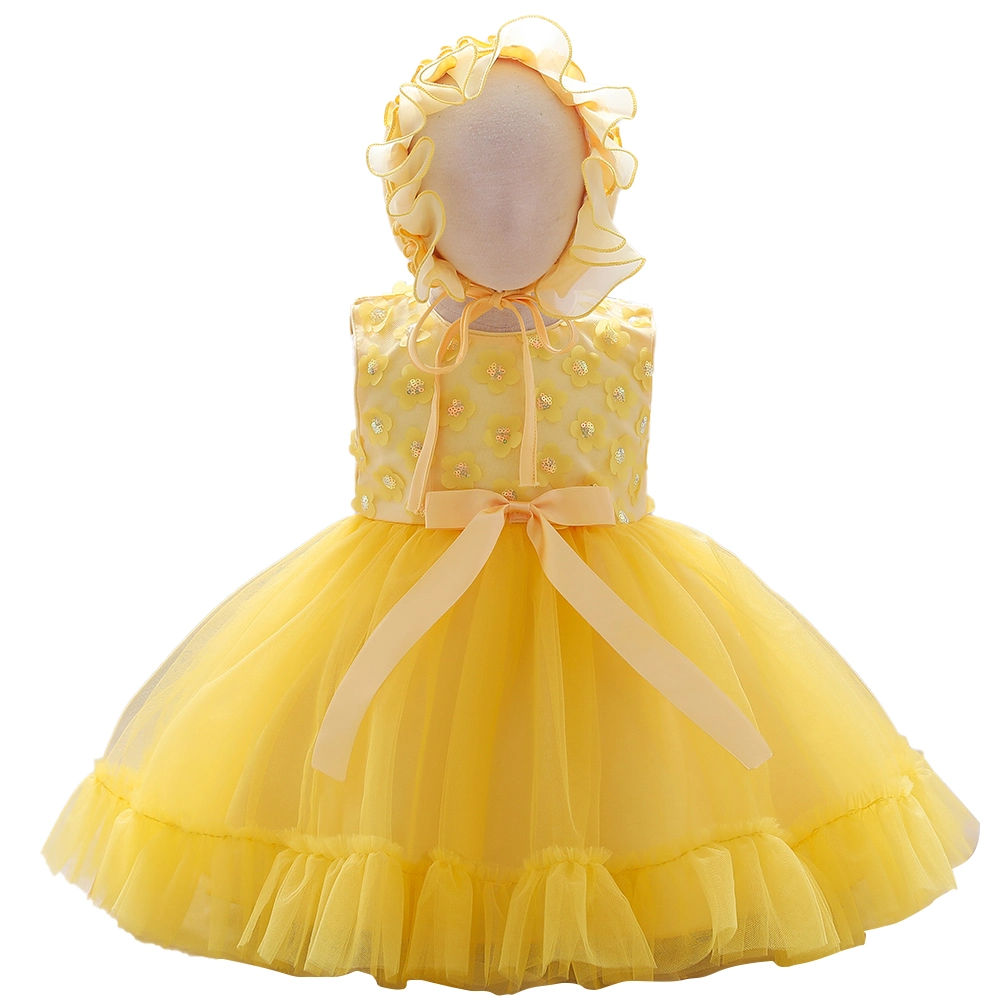 2021 Newborn Baby Wear Western Baby Wear Girls Party Garment Ball Gown Princess Frock Lace Sweet Dress