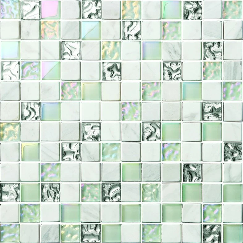 Mosaico mosaico muitas cores Porcelanato Mosaico vidrado lado a lado