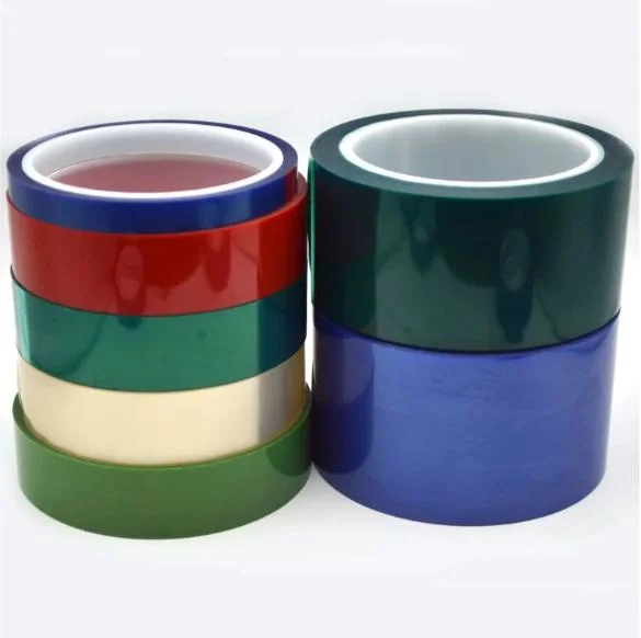 Silicone Adhesive Insulation Tape Green High Temperature Resistance No Residue with Pet Film for Powder Coating Electroplating Anodizing Masking and Protection