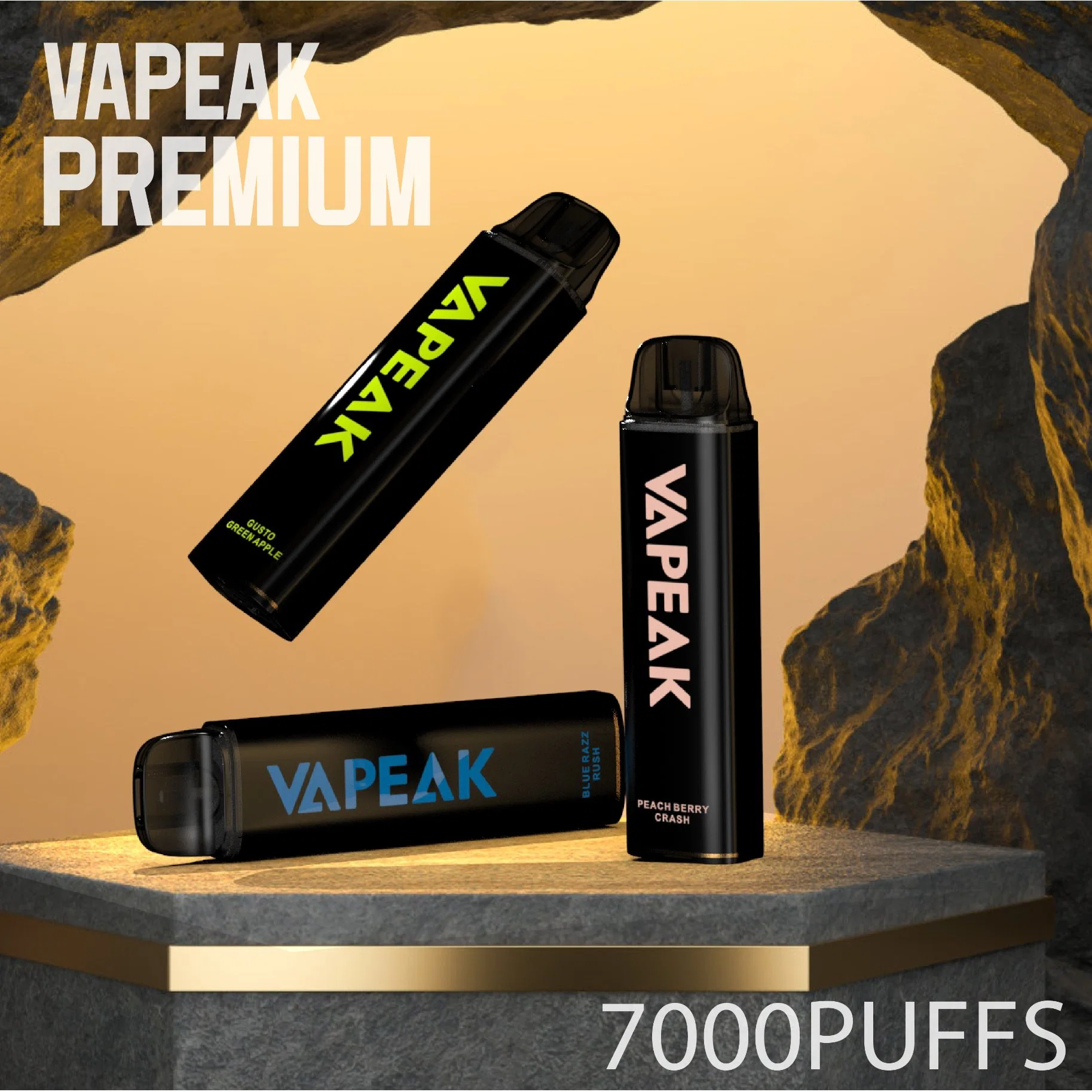 Vapeak Vape 7000 d'origine de la bouffée d'air réglable vaporisateur jetables