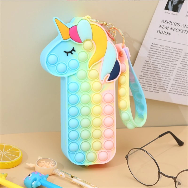 Stationery Box DIY Silicone Pen Bag Pen Box Children&prime; S Function Pencil Box