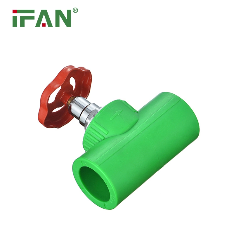 Ifan Factory Supply Plastic Material PPR Plumbing Water Pipe Connector Stop Valve