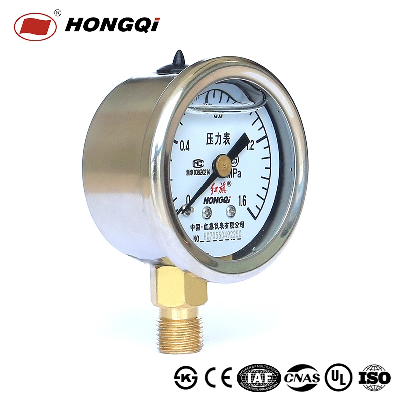 Hongqi 1.5" Cheap Price Silicone Oil/Glycerine Liquid Filled Pressure Gauge