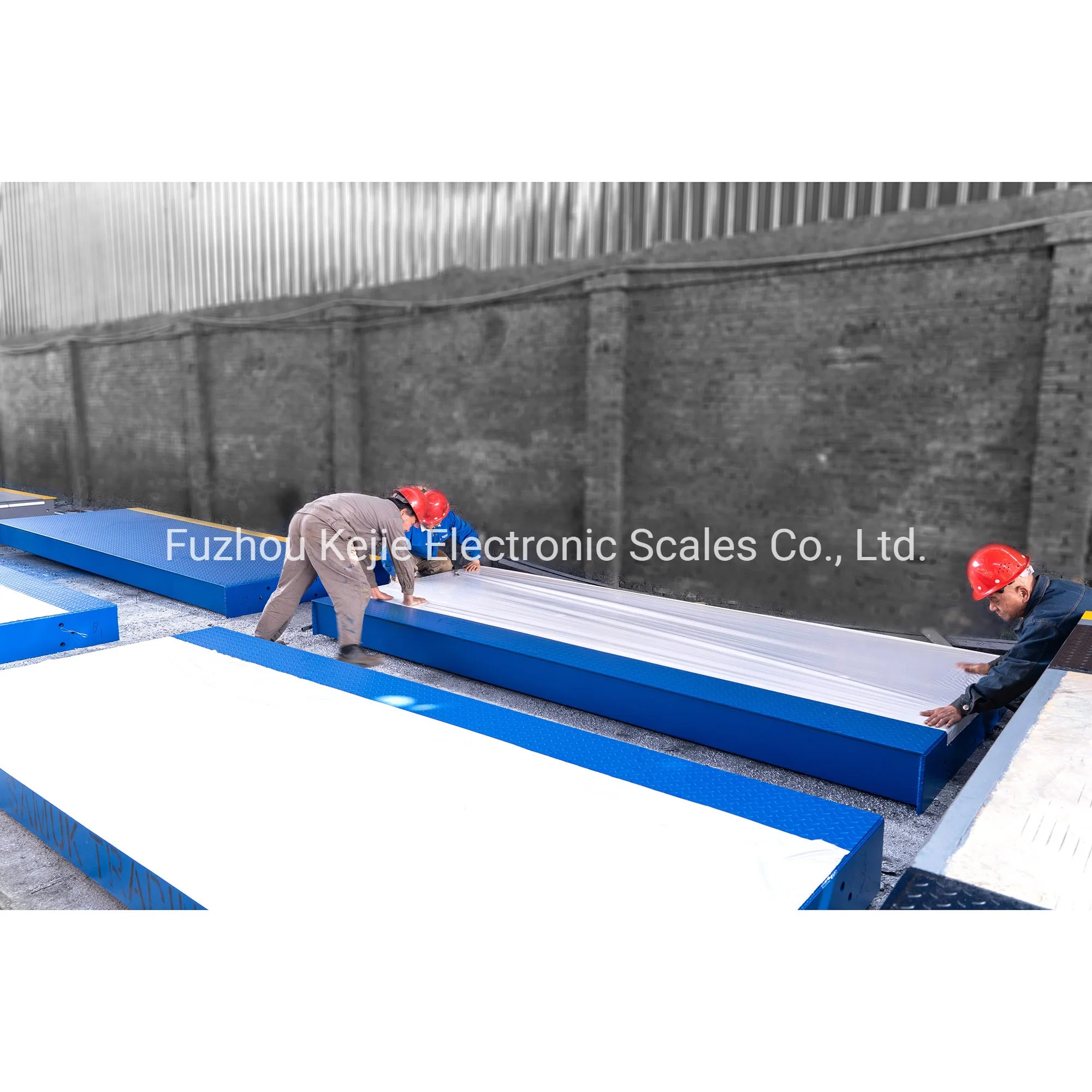 60t Digital Weighbridge 16mx3m with 8mm Checkered Top Plate and Weighing Indicator and Load Cell (OIML) From China Kejie Factory