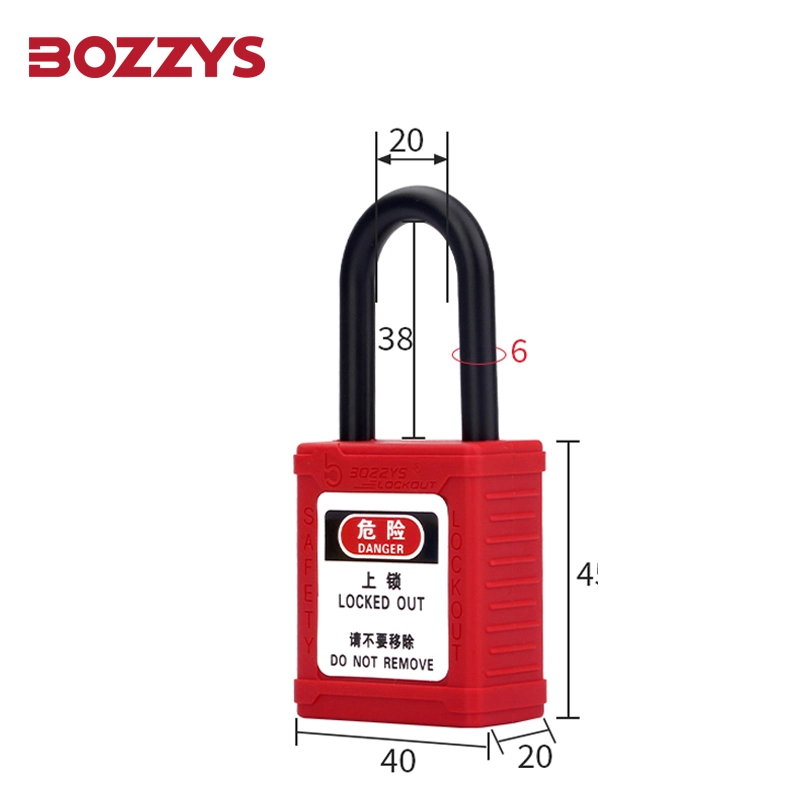 Lockout Manufacturer 38mm Nylon Shackle ABS Industrial Padlock