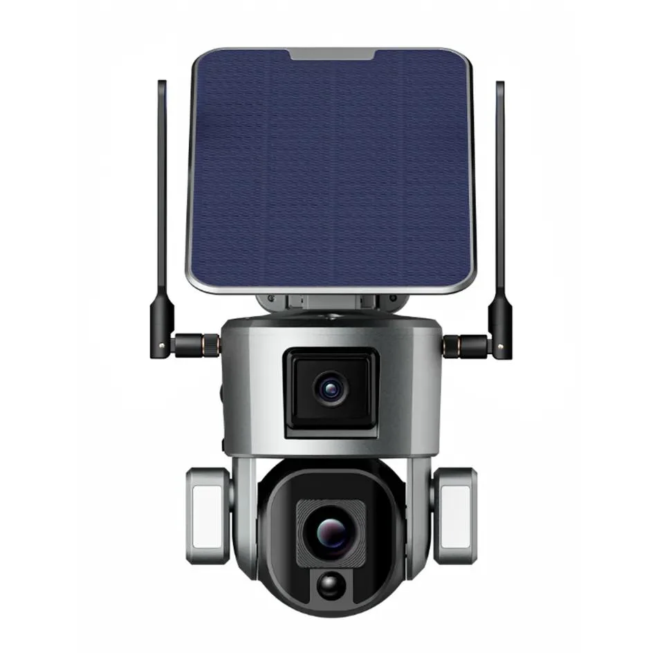 10X WiFi Cámara Solar inalámbrica Dual Lens 4K Zoom óptico Con Panel Solar Humanoid Tracking Seguridad PTZ