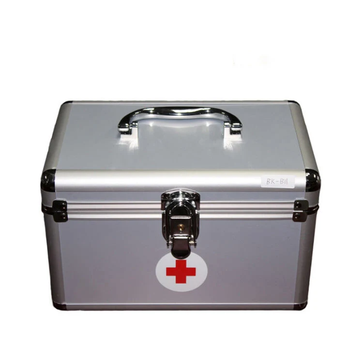 Suppliers Convenient Portable Aluminum First Aid Bags and Boxes First-Aid Kit Case with Whole Medical Tools for Home Office