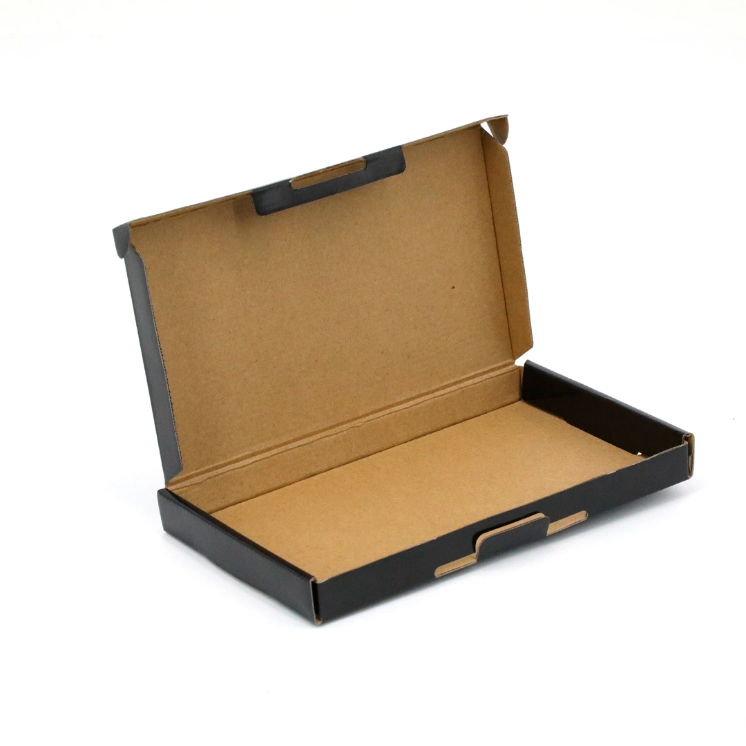 Recycled Printing Paper Packaging Box Black Shipping Corrugated Cardboard Mailer Box