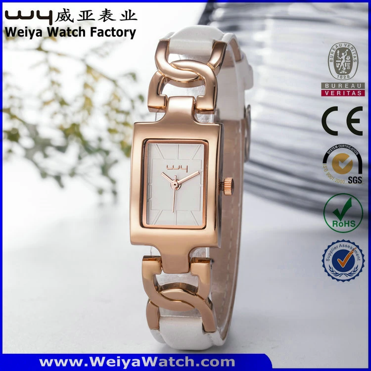 Fashion Customize Service Steel Quartz Ladies Wrist Watch (Wy-020E)