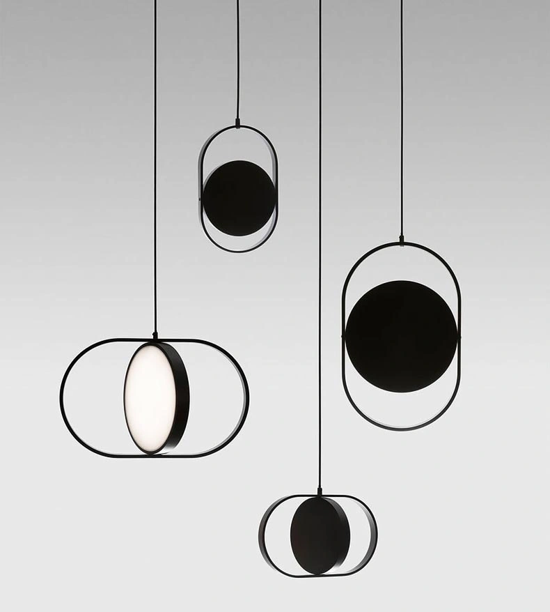 Modern Pendant Light Black Ceiling Lamp Chandeliers Fixtures Loft Black LED