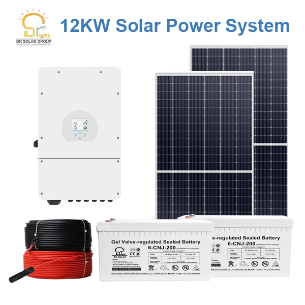 Sistema de energia solar Off-Grid de 5 kw e 10 kW, 15 kW, 20 kw, 40 kw Sistema de energia solar doméstico de 60 kW fora da grelha