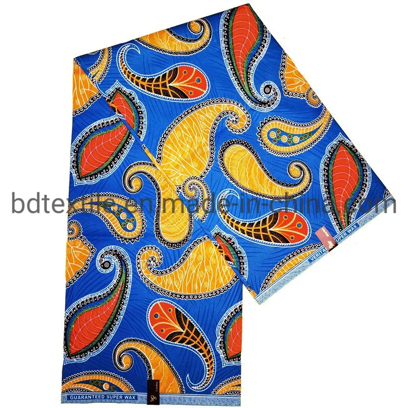 Holland Ankara African Wax Prints Fabric 100%Polyester Material with Embossing