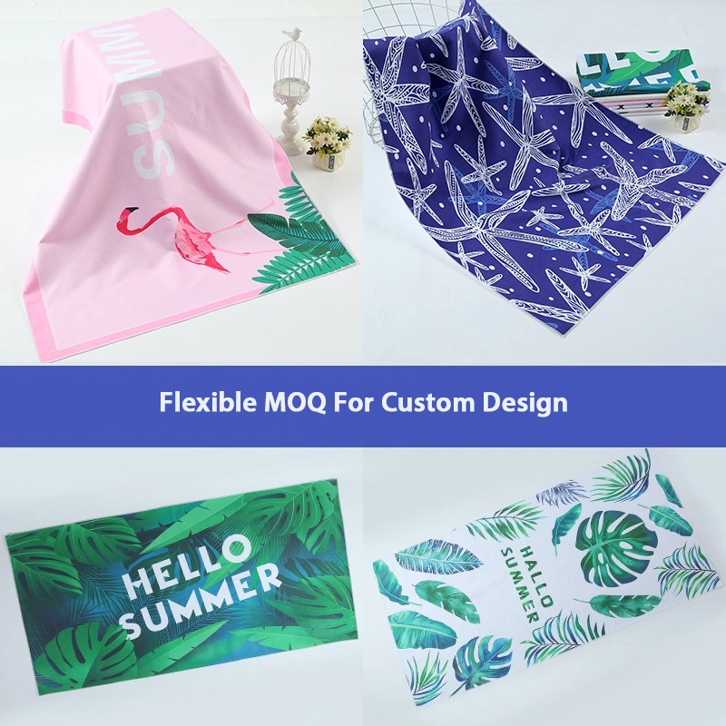 Sublimation Portable Magic Sports Towels, Bespoke Printed Fast Drying Instant Absorbent Microfiber Towel for Outdoor Camping Bath Beach Gym Yoga Fitness