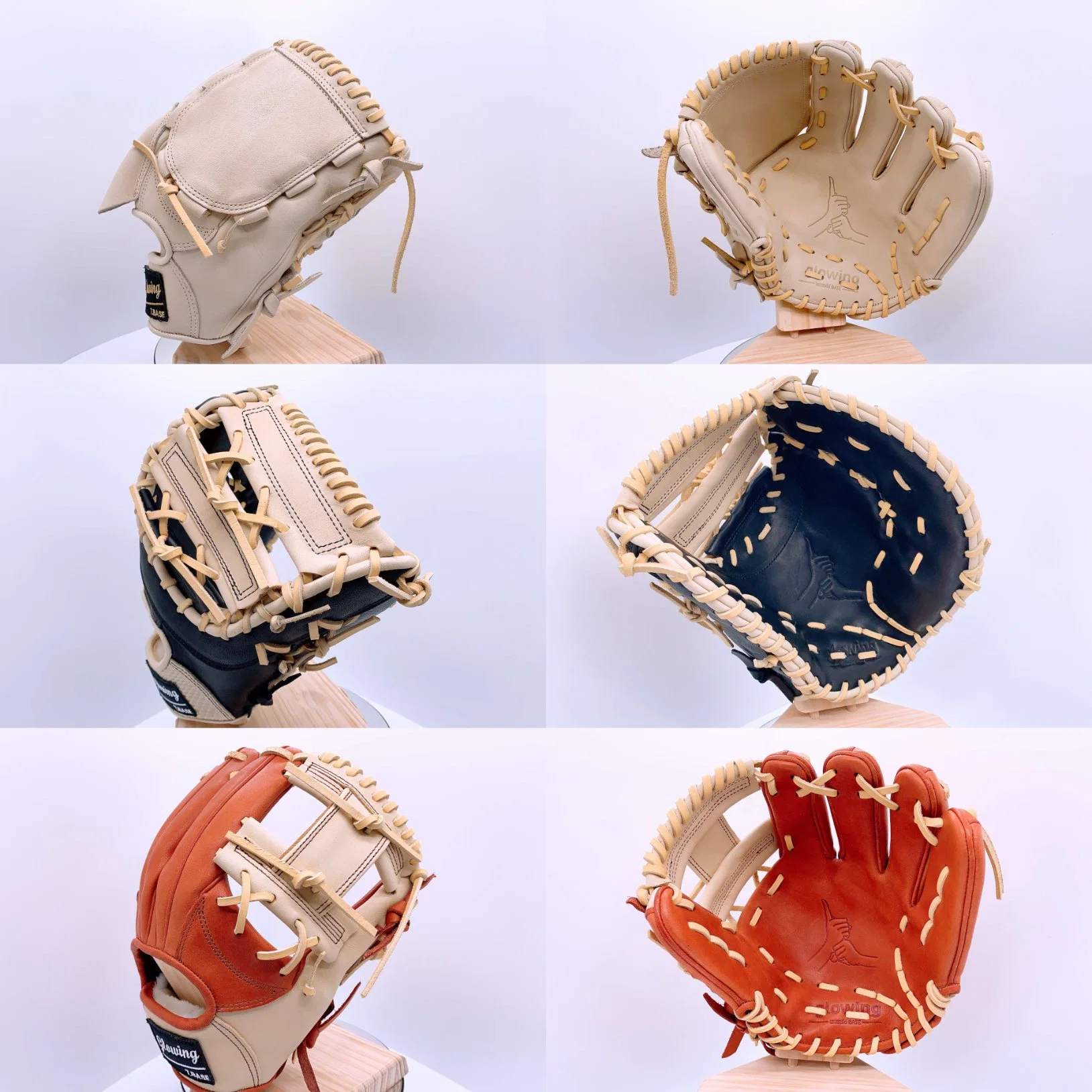 Baseball Catchers Mitt 33 Inch Kip Leather Blonde Catcher Glove