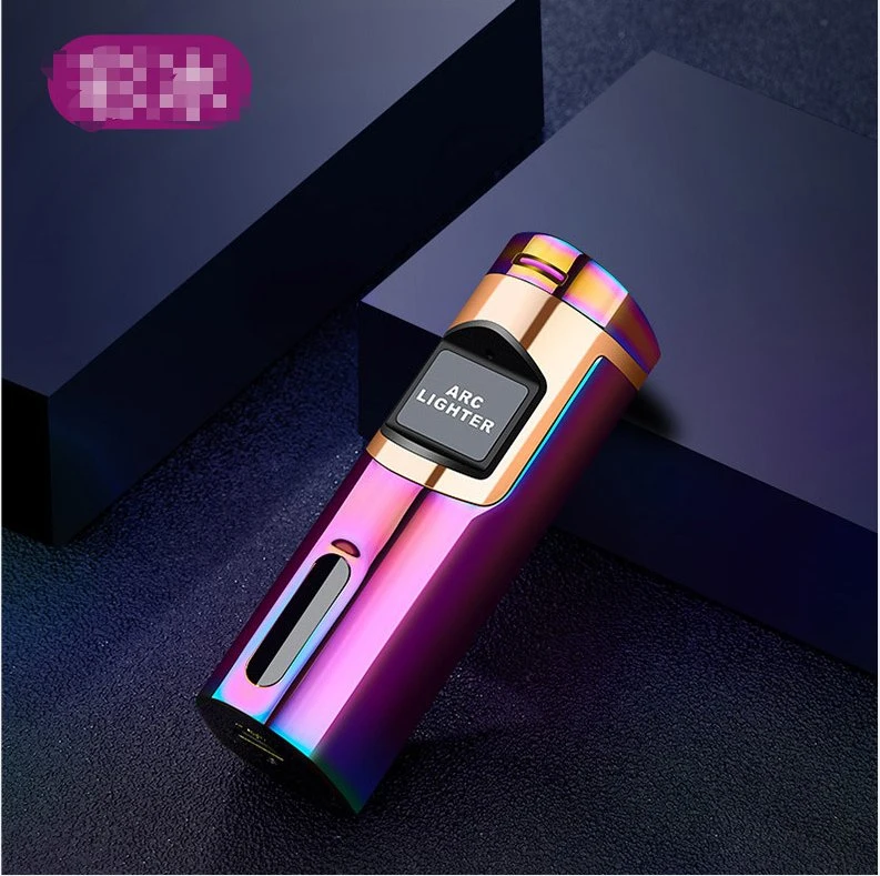 New Laser Touch Screen Power Display USB Rechargeable Arc Lighter