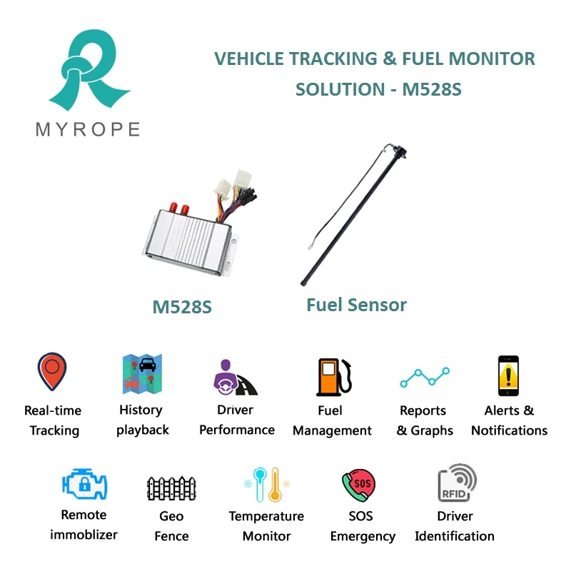 GPS con sensor de nivel de combustible, rastreador de vehículos con apagado Alarma para el tractor de camión GPS Tracker Fleet Management