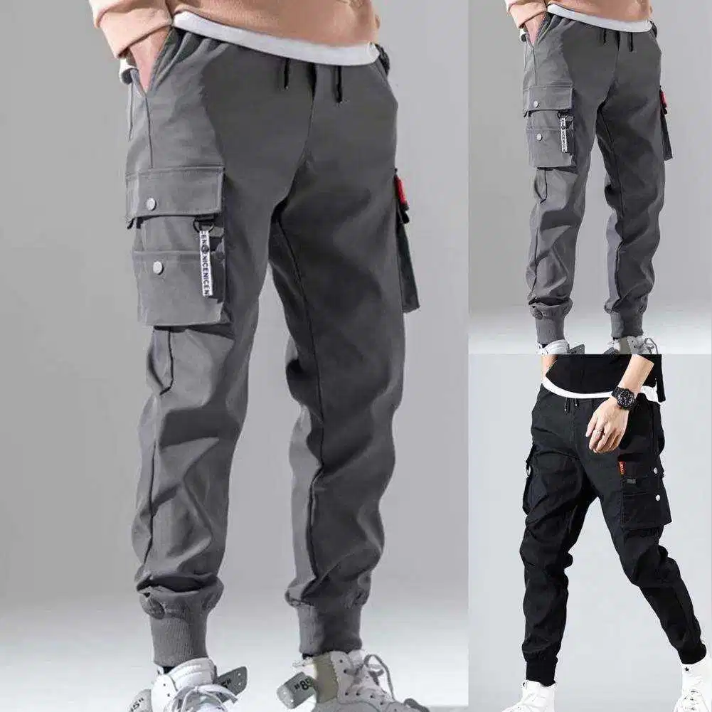 Custom Summer Mens Joggers Multi-Pocket Cargo Pants Windproof Waterproof Elastic Plus Size Men's Pants & Trousers Cargo Pants