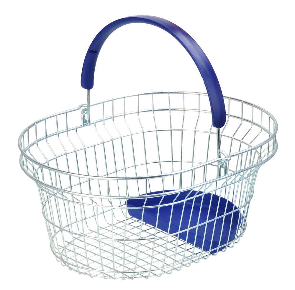 Chrome Zinc Steel Metal Wire Shopping Basket