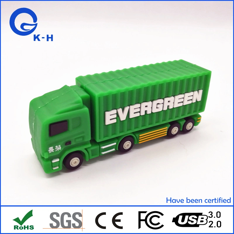 PVC Truck Shape USB Flash Memory Drive for Logistics Company