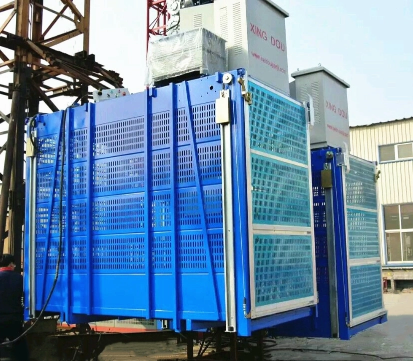 Hot Sell Building Construction Site Use Single Cage Sc100 Passenger and Material Hoist