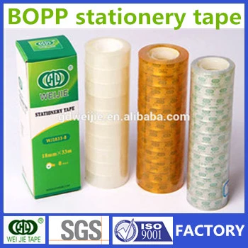 BOPP cinta adhesiva de papelería para la escuela y uso de oficina