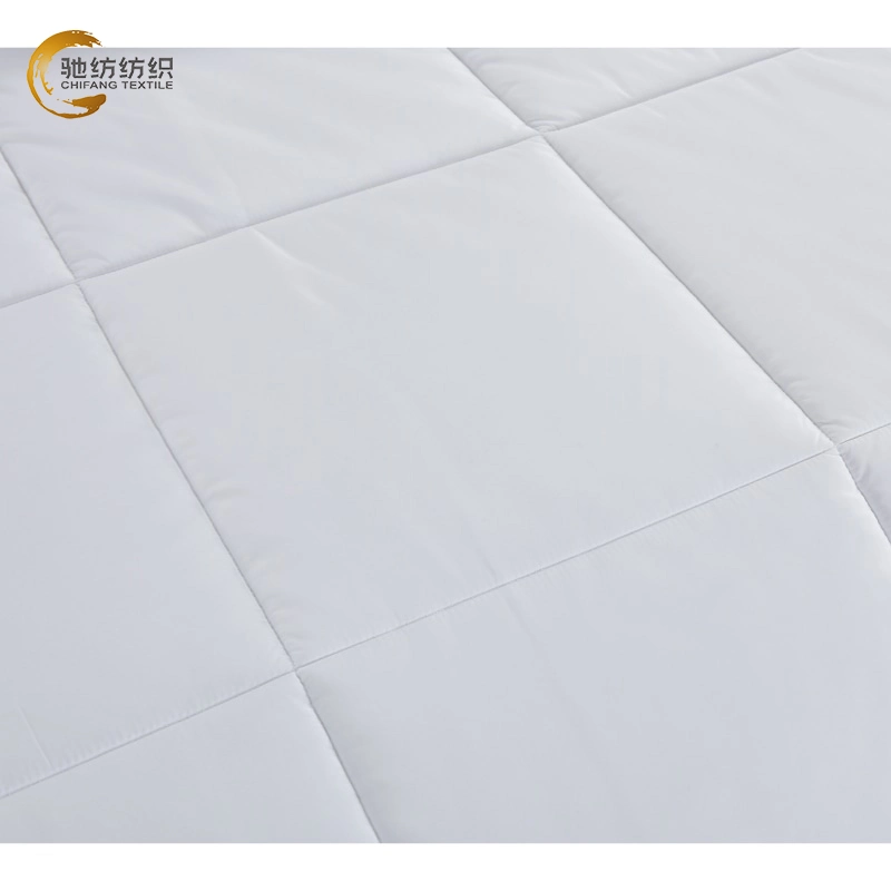 Gros hôtel de haute qualité Blanc 350GSM Down Alternative Microfiber Comforter Bed Duvet Quilt.