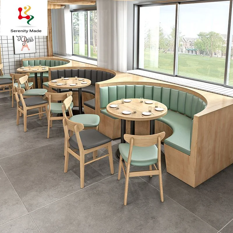 Custom Cafe Shop Restaurant Banquette Seating Timber Base Booth Sofa Restaurant Furniture