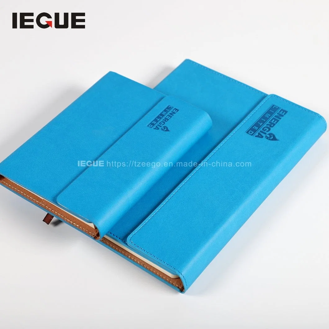 Personalize Premium Refill Lined Note Book with Logo Leather Cover Magnetic Buckle Budget Note Book