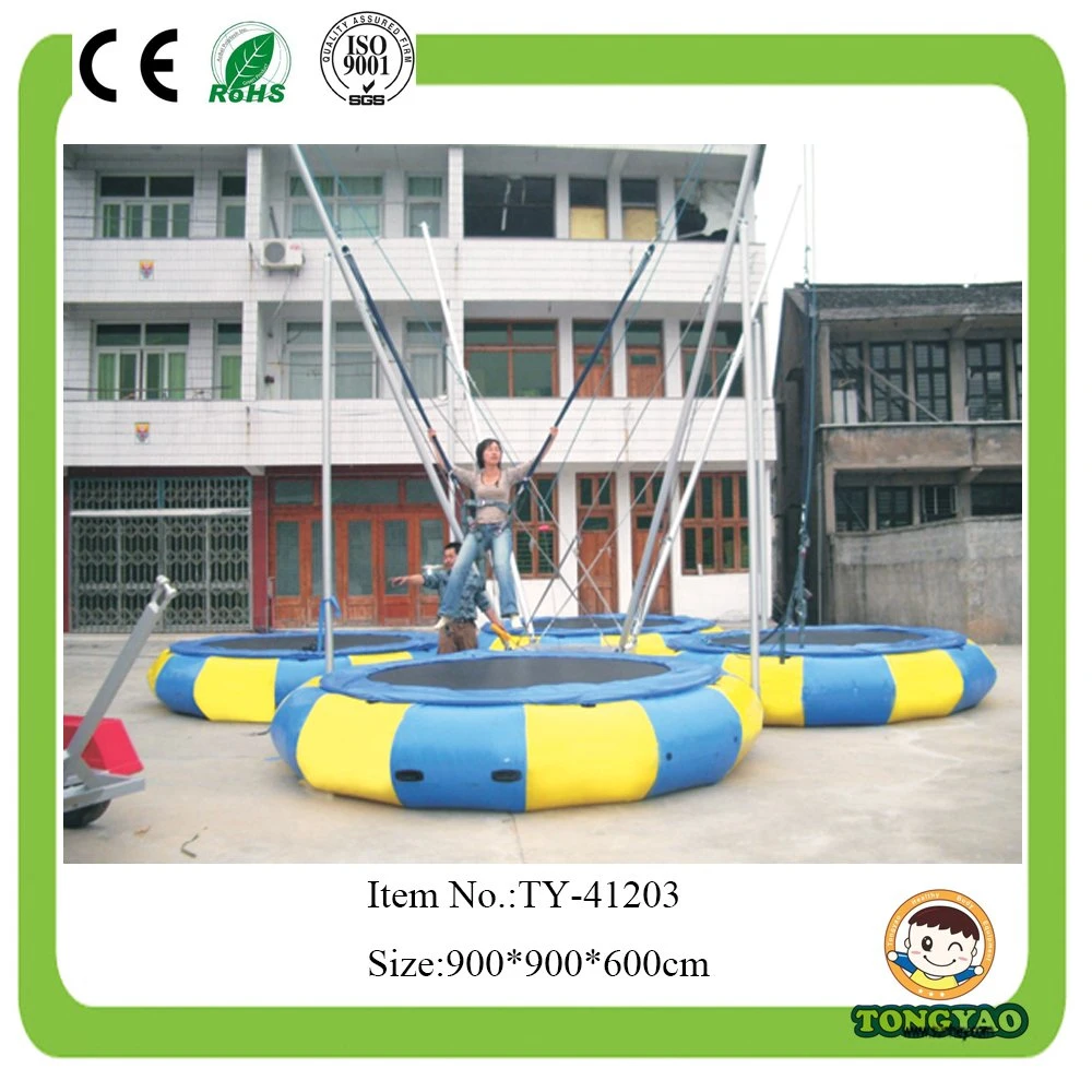 Factory in China Safety Bungee Jumping Trampoline with Net