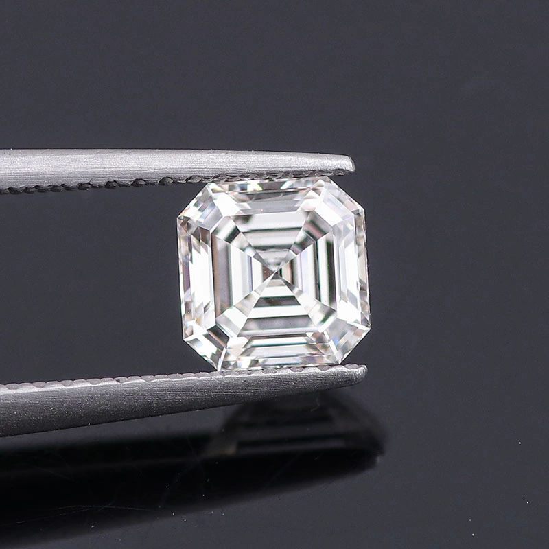 Diamante CVD Hpht Lab crecido Corte Asscher 1 Carat incoloro Vs claridad Vvs Def de corte excelente color Igi PARA REALIZAR BISUTERÍA