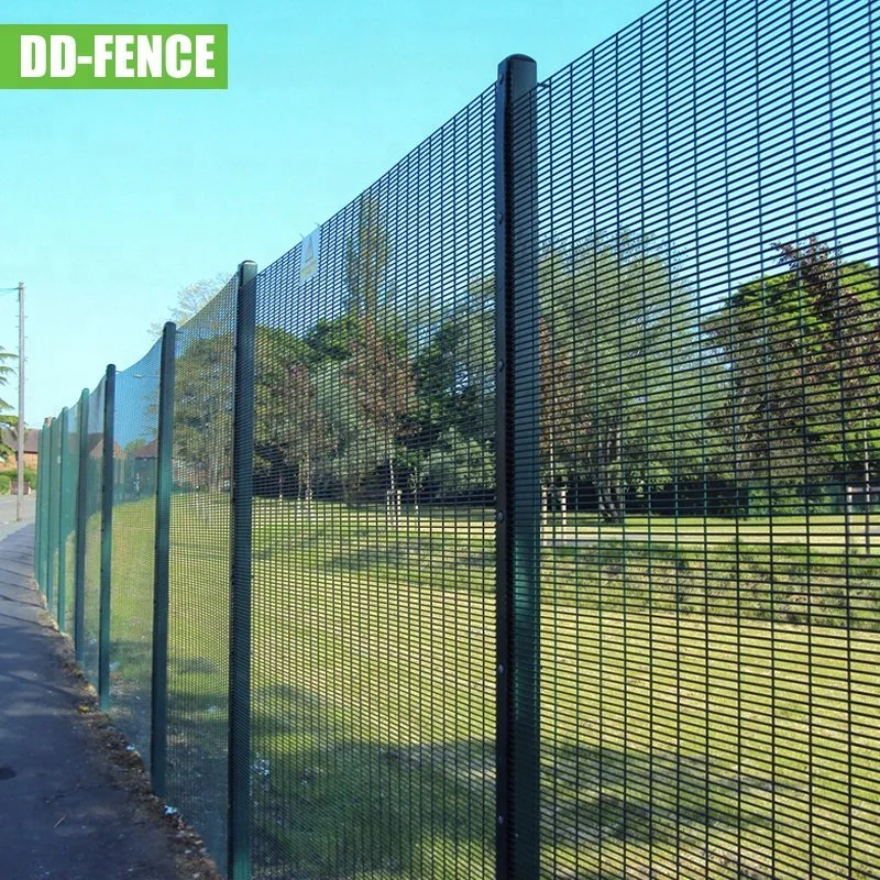 Galvanized 358 Safety Perimeter Clear View Welded Wire Mesh Metal Anti Climb Boundary Security Panel Fence for Border Airport Prison