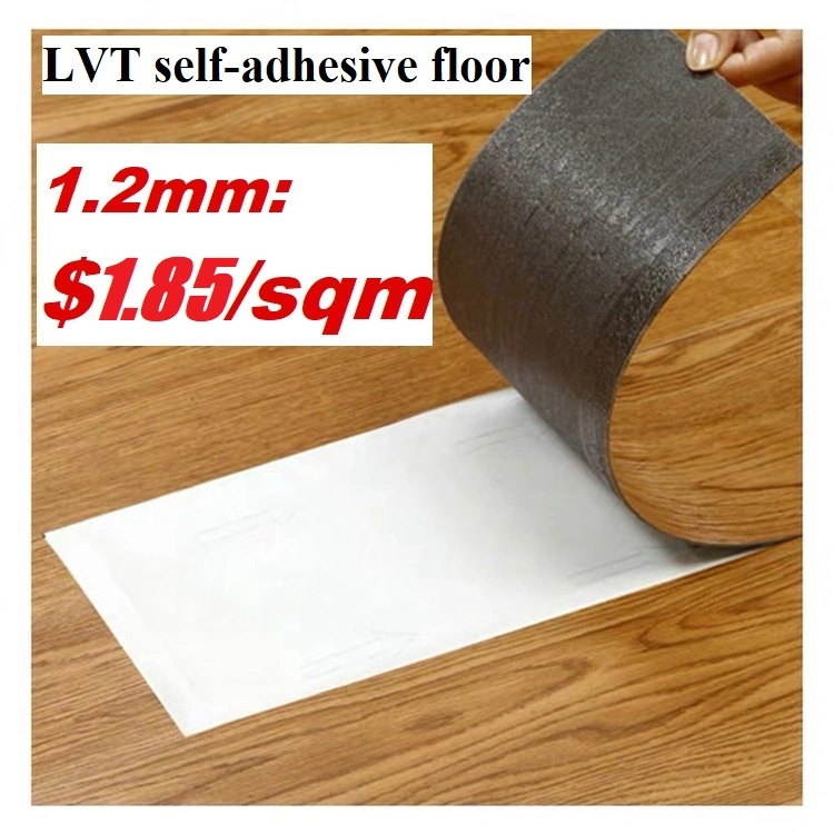 Hot Sale 1.2mm 1.8mm Waterproof PVC Vinyl Lvt Flooring Tile