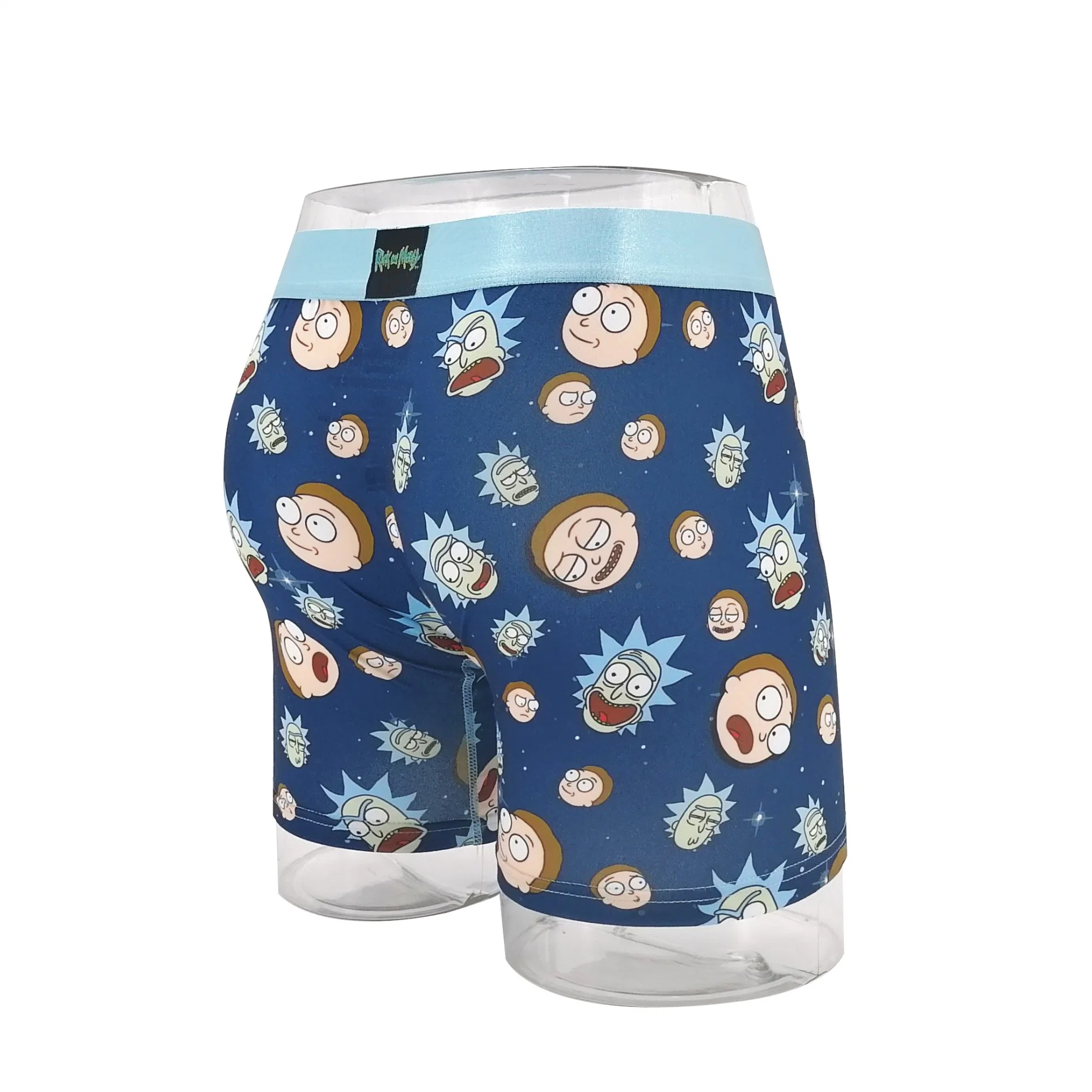 Custom de toda la impresión de poliéster suave de pierna larga hombres Boxer