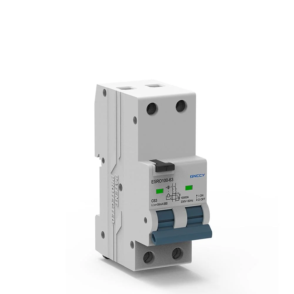 DIN Rail Fn 60715 (35mm) Esro3-40 RCBO Residual Current AC Breaker with Overcurrent Protection 1p +N