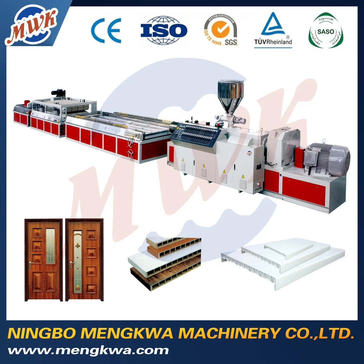 Wood Plastic Hollow Plate Extrusion Line