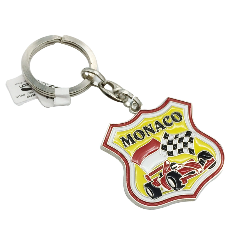 Top Sale Soft Enamel License Plate Soft Enamel Keychain with Cheap Metal 3D Gold Plated Bar Key Ring