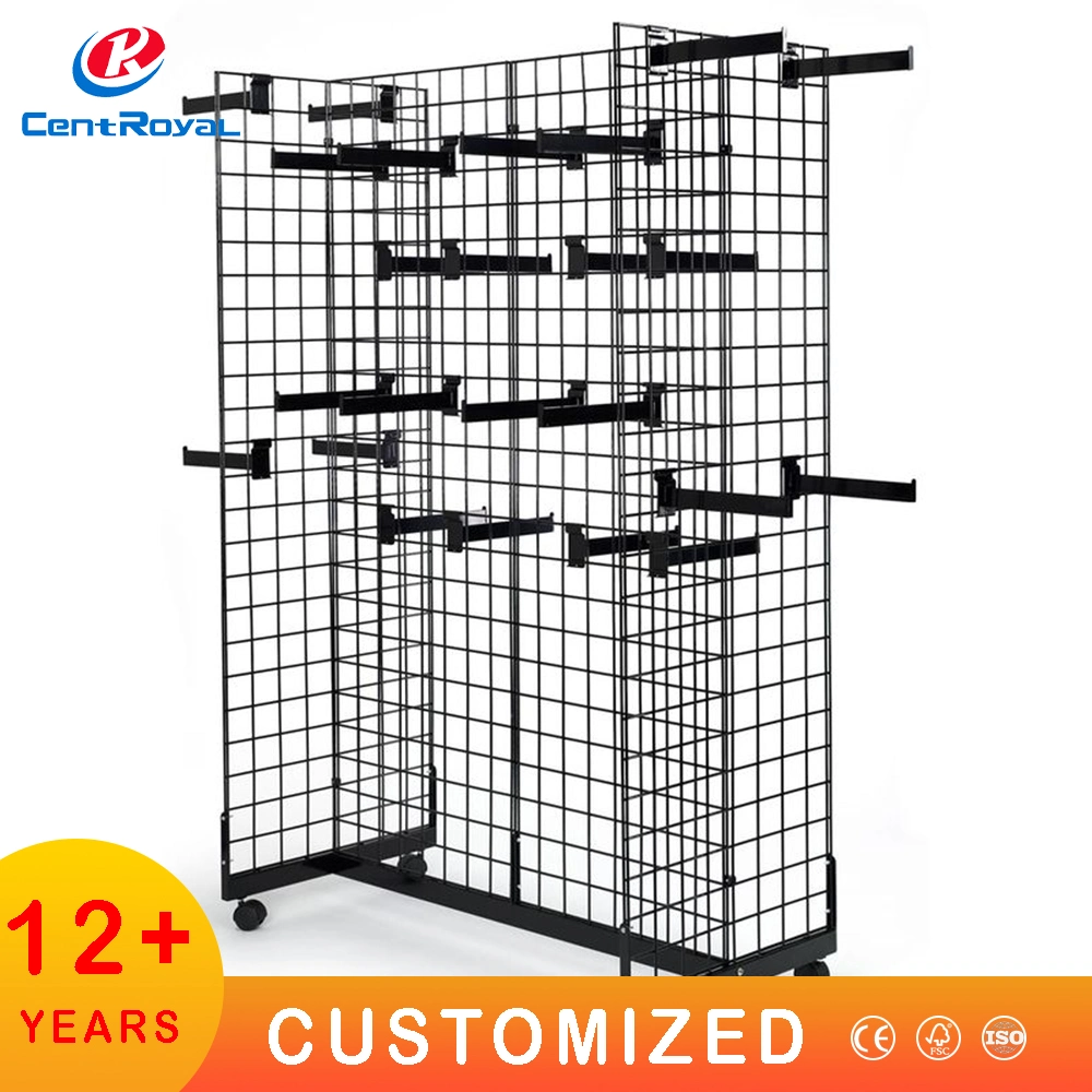 Merchandise Potato Chip Candy Floor Wire Mesh Hook Display Stand for Hanging Items Custom Display Rack Snack Retail Store Food Stand Hair Accessory Display Rack