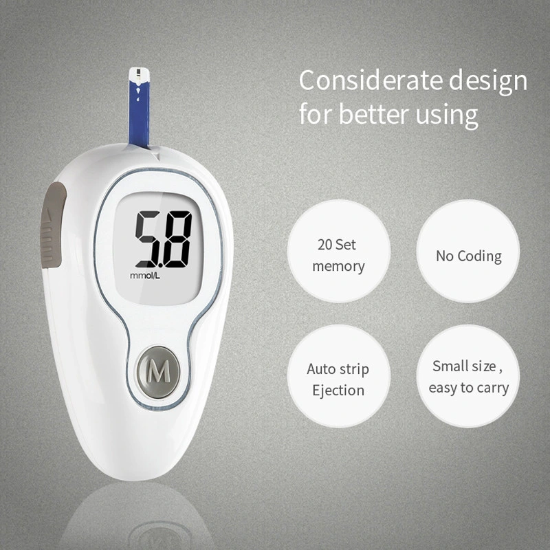 Blood Glucose Meter Glucose Meter No Coding Glucometer Monitor Sugar Diabetes Testing