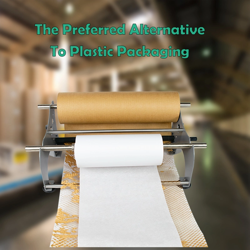 Easy to Maintain Dispenser Packaging Wrapping Roll Honeycomb Kraft Paper Dispenser