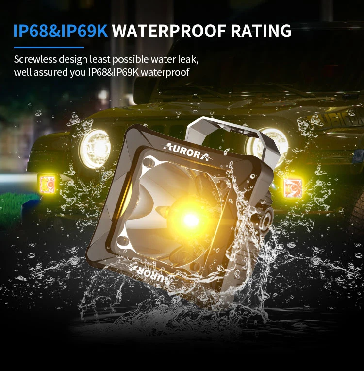 Aurora New LED Work Light 2'' Spot Beam White/Yello Color 30W LED Work Lamp for Truck Offroad Light