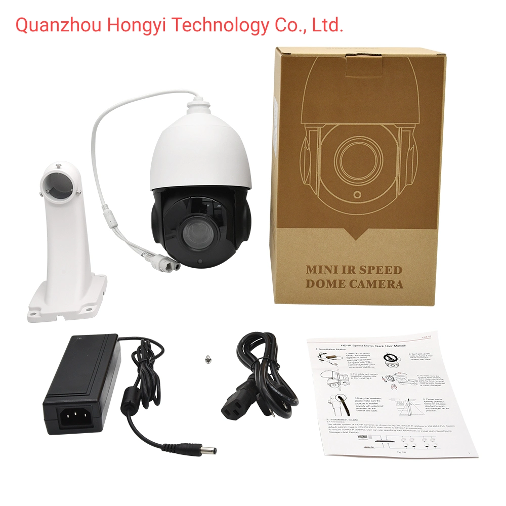 Compatible Hik 5MP 8MP ir 4,5" 30X Cámara PTZ Zoom IP66 Vandal-proof H. 265 48V Poe Cámara domo de velocidad