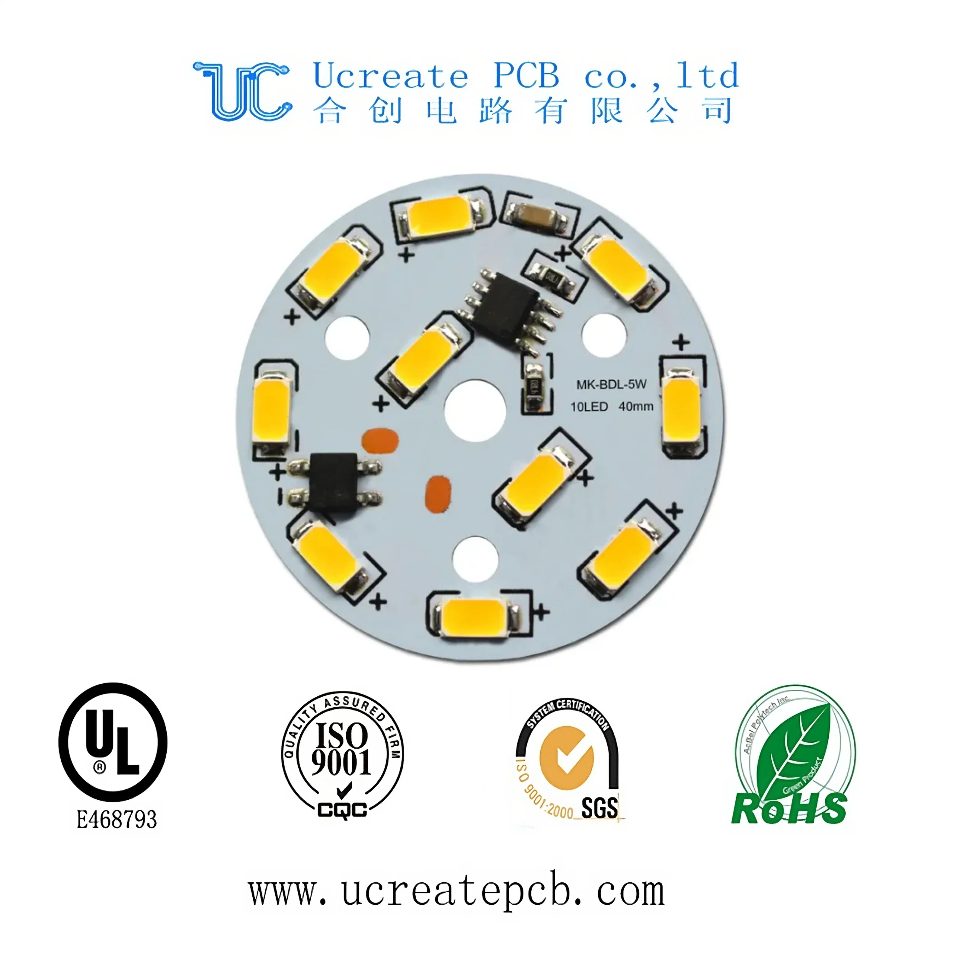 Aluminium LED PCBA for Home Applications GPS PCBA Assembly Manufacturing Service with UL